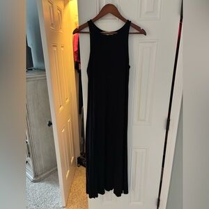 Black Sleeveless Flowy Maxi Dress LOFT XS EUC